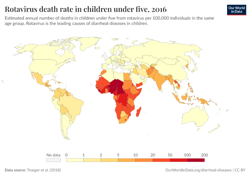 A thumbnail of the "Rotavirus death rate in children under five" chart