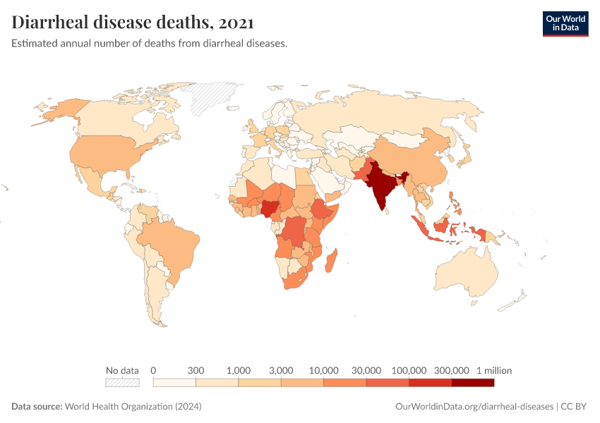 A thumbnail of the "Diarrheal disease deaths" chart