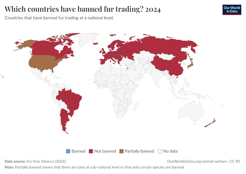 A thumbnail of the "Which countries have banned fur trading?" chart