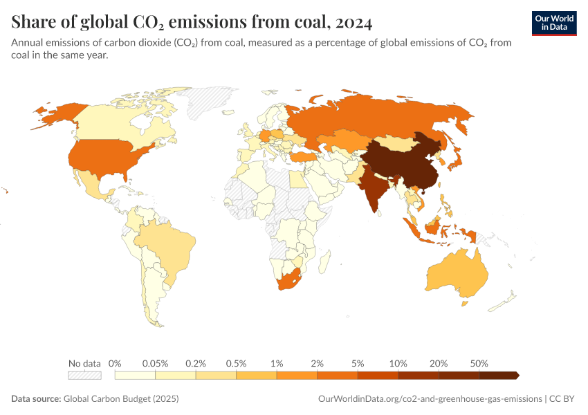 A thumbnail of the "Share of global CO₂ emissions from coal" chart