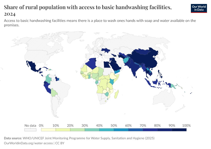 A thumbnail of the "Share of rural population with access to basic handwashing facilities" chart