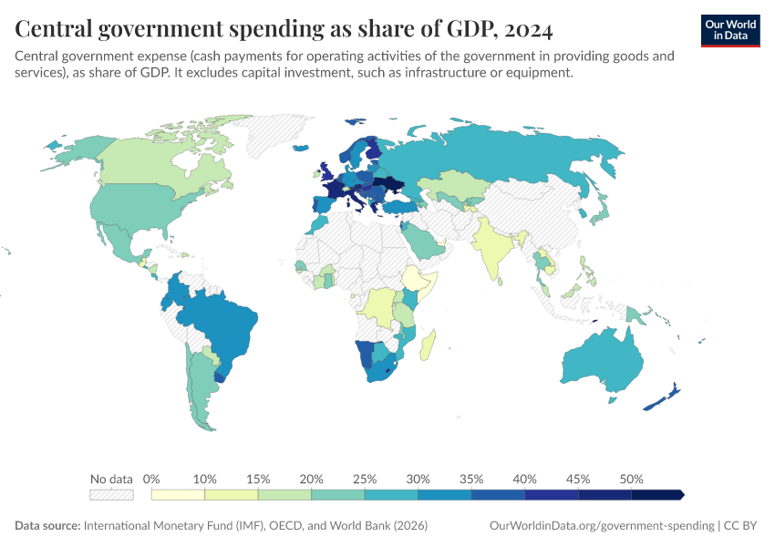 A thumbnail of the "Central government spending as share of GDP" chart